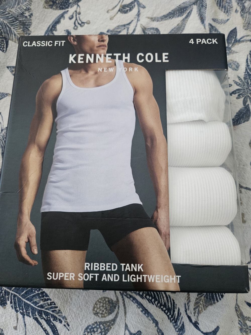 Kenneth Cole Black 4-Pack Ribbed Tank Tops
